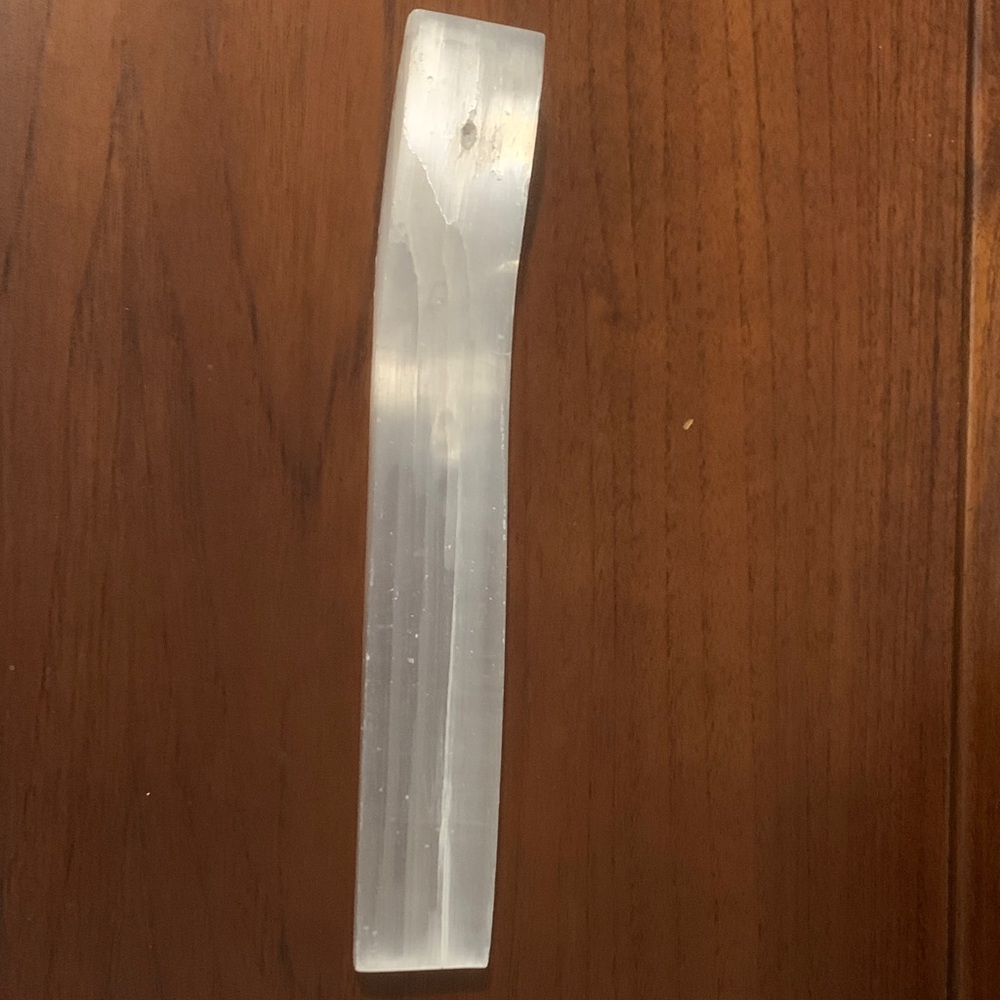 White Selenite Crystal Incense Holder